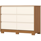 Cômoda Ravenna Henn 129cm 6 Gavetas Cinamomo e Off White