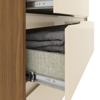Cômoda Ravenna Henn 129cm 6 Gavetas Cinamomo e Off White