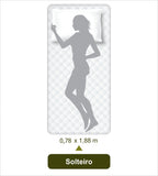 Colchão Espuma Ecoline D-23 Ecoflex Solteiro 78x188x14cm Cinza