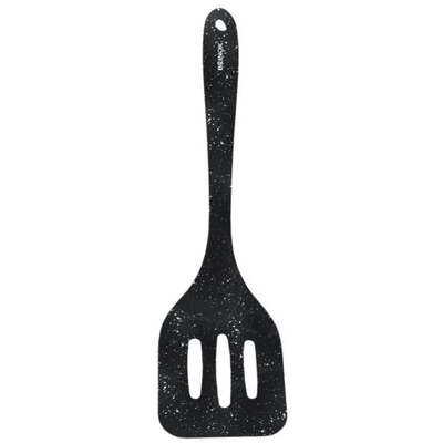 Espatula Vazada de Silicone Brinox Flex 29cm Preto