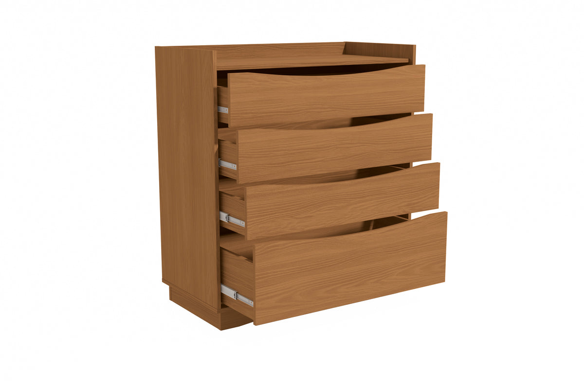 Cômoda M260 Kappesberg 91cm 3 Gavetas 1 Gavetão Canela