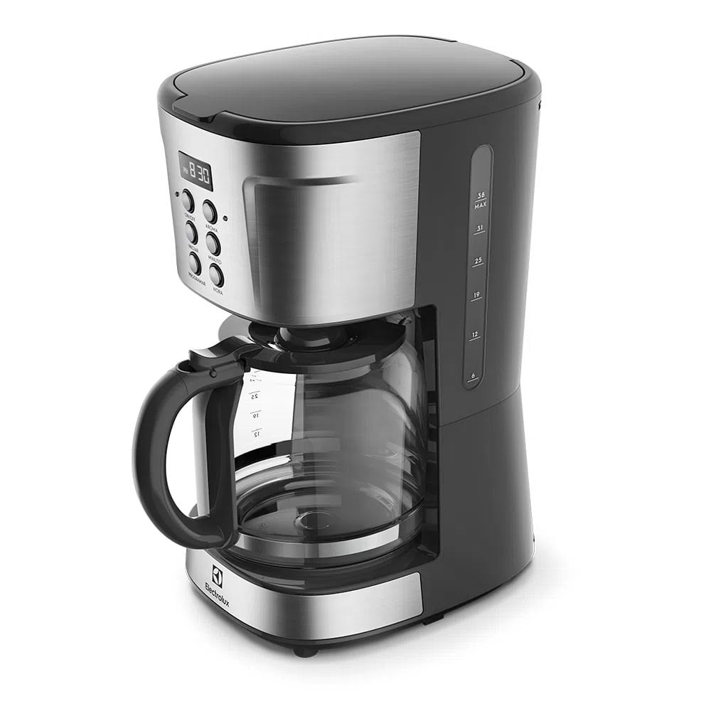 Cafeteira Electrolux Experience Digital com Timer ECM30 38 Xícaras Preto/Inox 220V