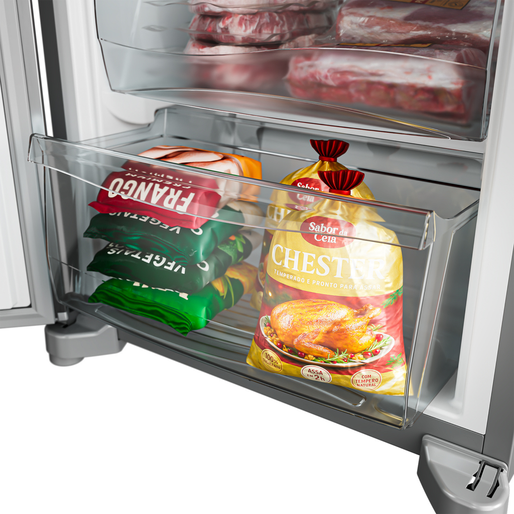 Freezer Vertical Flex Brastemp 276L BVR28PK Frost Free Platinum 220V