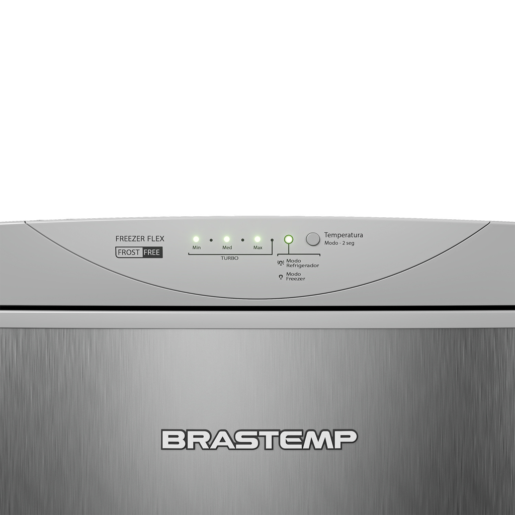 Freezer Vertical Flex Brastemp 276L BVR28PK Frost Free Platinum 220V