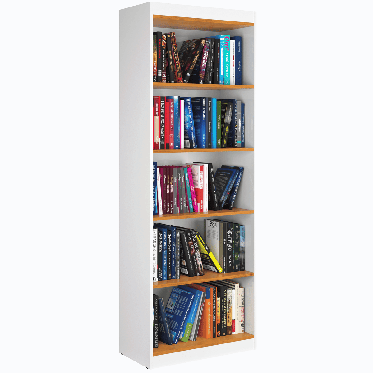 Estante Livreiro Encanto Patrimar 174,5x63cm 4 Prateleiras Off White e Cinamomo