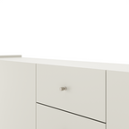 Balcão Buffet Jasper Província 184cm 3 Portas 3 Gavetas Champanhe e Off White