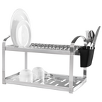 Escorredor de Louça Brinox Suprema com Porta Talheres 16 Pratos Inox