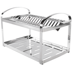 Escorredor de Louça Brinox Suprema com Porta Talheres 16 Pratos Inox