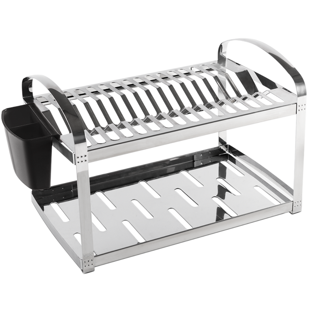 Escorredor de Louça Brinox Suprema com Porta Talheres 16 Pratos Inox