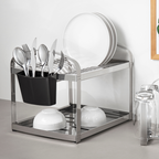 Escorredor de Louça Brinox Suprema com Porta Talheres 16 Pratos Inox