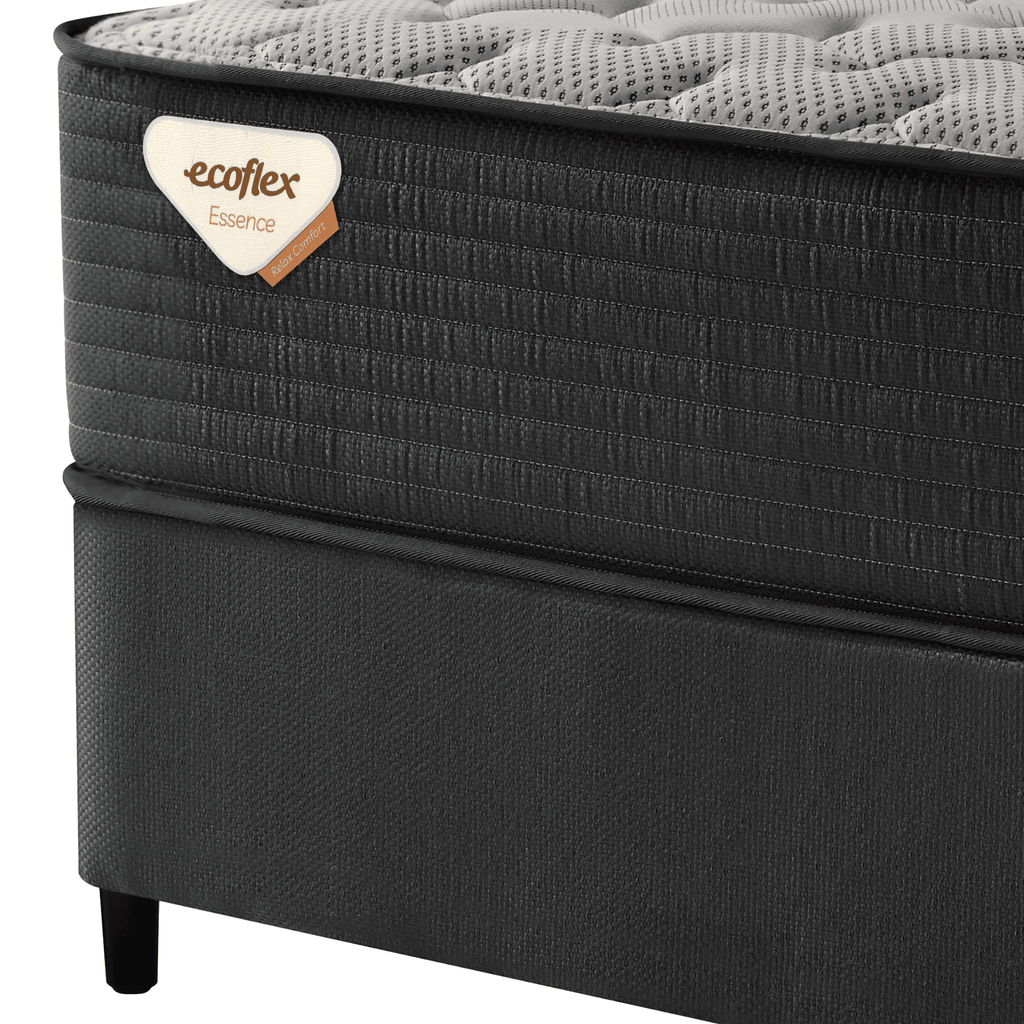 Conjunto Cama Box Solteiro Relax Comfort Ecoflex  88X188x66 Molas Ensacadas