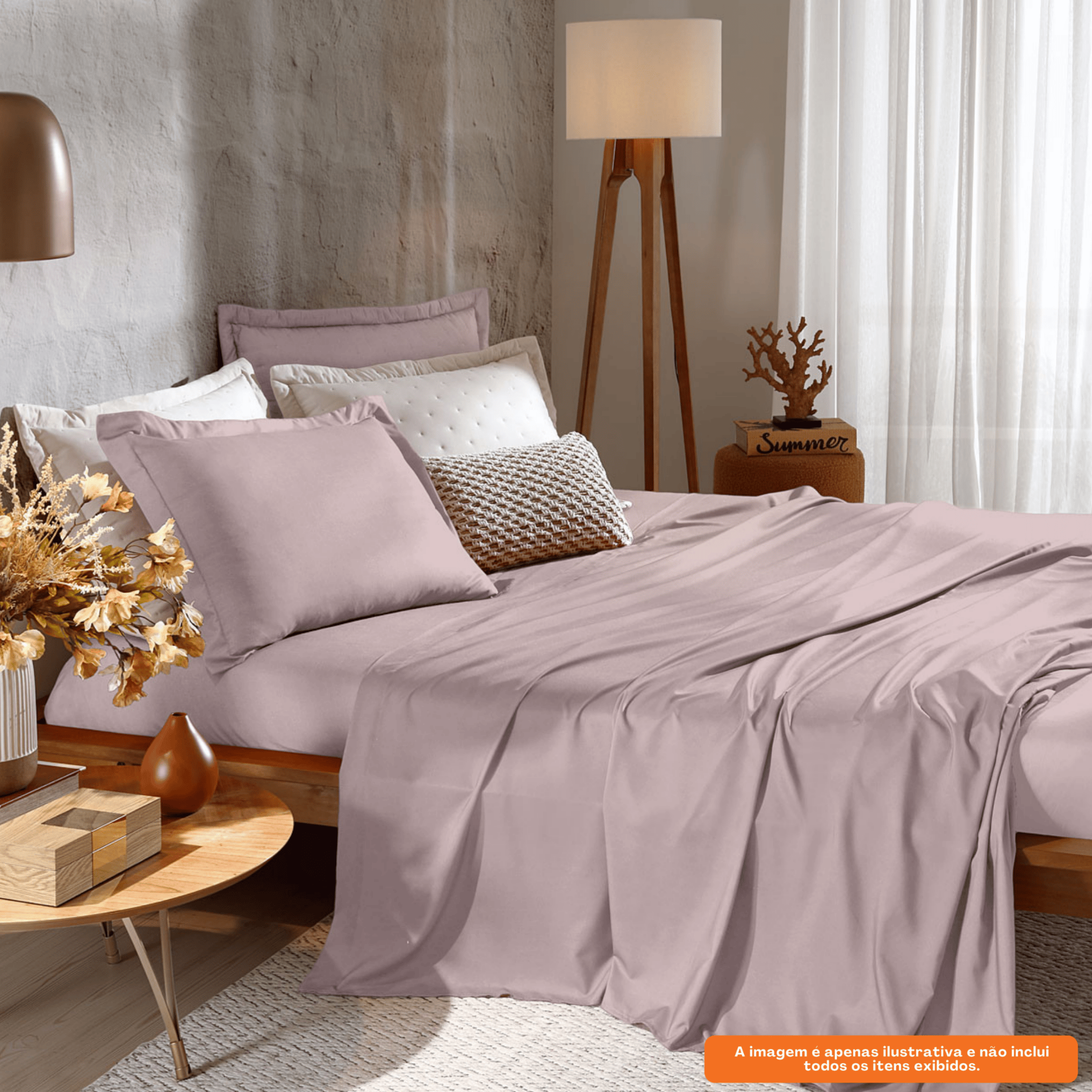 Fronha Hedrons Percal 200 Fios 55x70cm Lisa Rosa Violeta