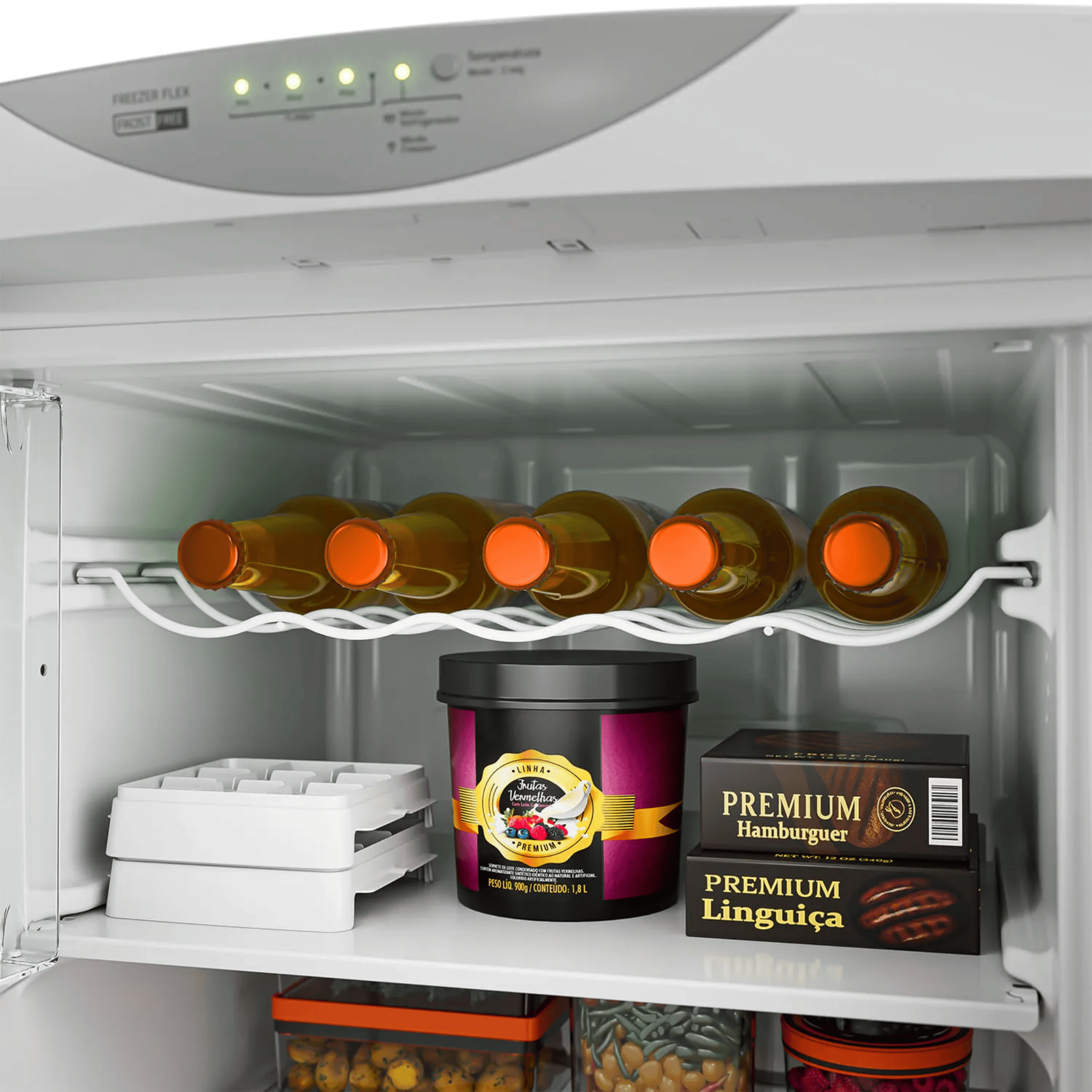 Freezer Vertical Flex Brastemp 276L BVR28PB Frost Free Branco 220V