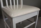 Cadeira Milena Matte Estofada Madeira Branco Tecido Korino Branco