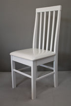 Cadeira Milena Matte Estofada Madeira Branco Tecido Korino Branco