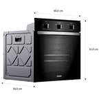 Forno de Embutir Elétrico Consul 84L COB84BE com Timer e Grill Preto 220V