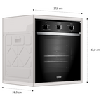 Forno de Embutir Elétrico Consul 84L COB84BE com Timer e Grill Preto 220V