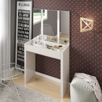Penteadeira Camarim com Espelho e LED com 1 Gaveta TW130L Dalla Costa Off White