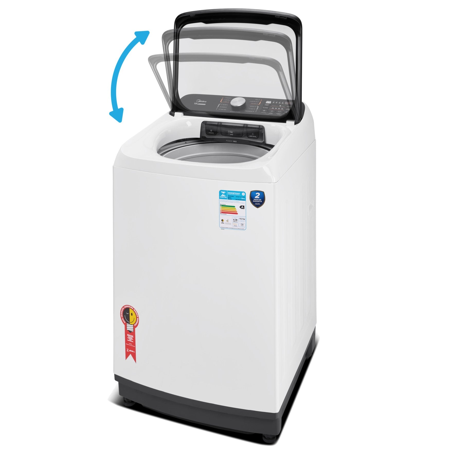 Lavadora de Roupas Midea 15KG Wave Agitador Branco 220V