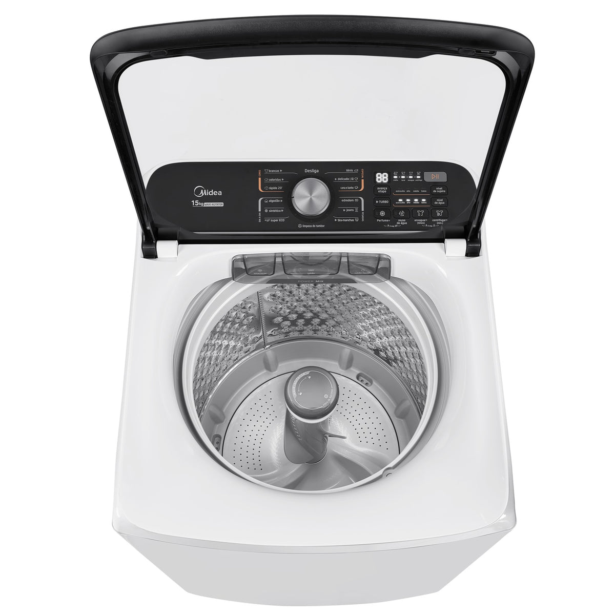 Lavadora de Roupas Midea 15KG Wave Agitador Branco 220V