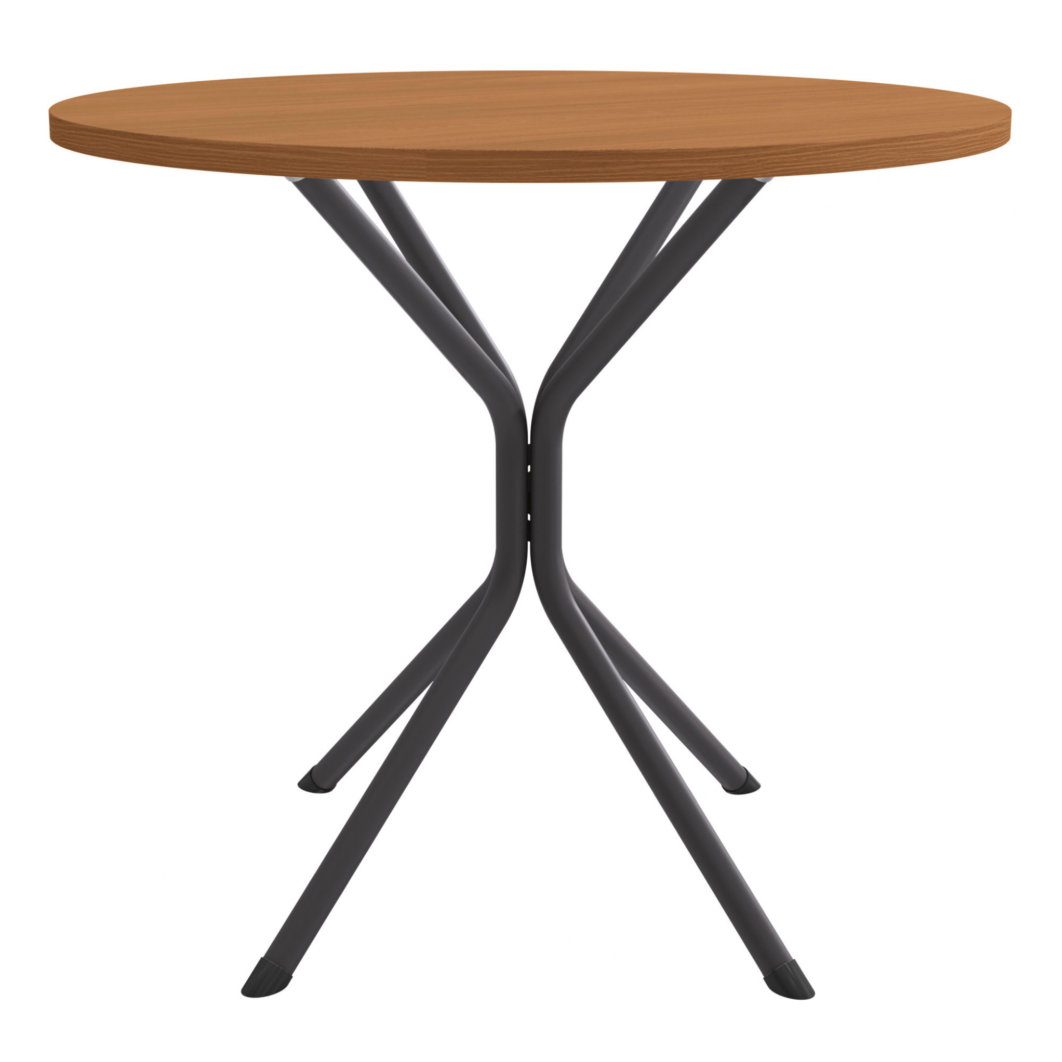 Mesa Redonda Creta Kappesberg 90cm Crome Canela e Preto