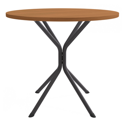 Mesa Redonda Creta Kappesberg 90cm Crome Canela e Preto