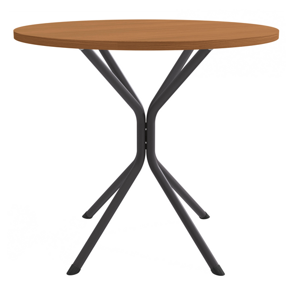 Mesa Redonda Creta Kappesberg 90cm Crome Canela e Preto