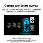 Refrigerador LG 647L Side By Side InstaView Inverter Black Inox 220V