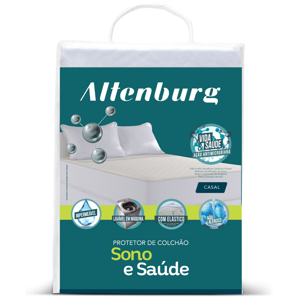 Protetor de Colchão Queen Altenburg Sono & Saúde Impermeável Branco