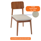 Cadeira Sara Artsoli Laminada Castanho Claro Corino Fendi