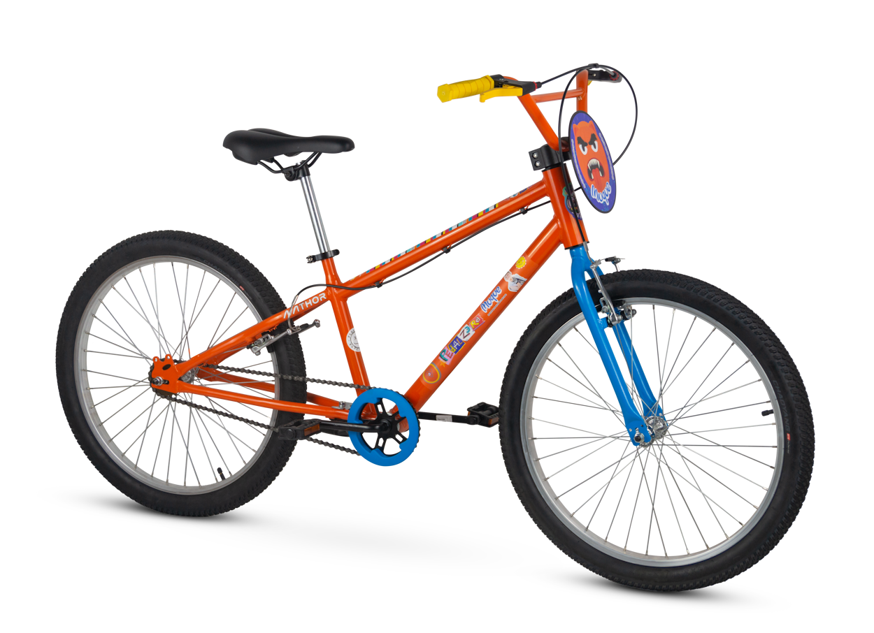 Bicicleta Nathor Aro 24 Muque Freio V-Brake Laranja