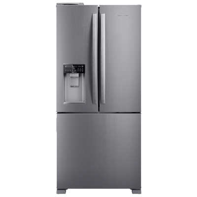 Refrigerador Brastemp 544L BRH85M French Door Inverter Água e Gelo na Porta Cor Inox 220V