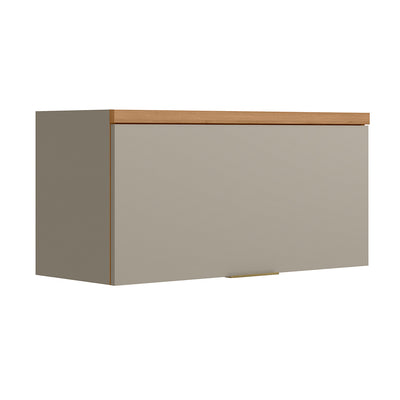 Armário Aéreo de Cozinha Linea Allure 80cm 1 Porta basculante Jequitiba e Gris