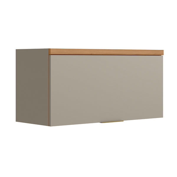 Armário Aéreo de Cozinha Linea Allure 80cm 1 Porta basculante Jequitiba e Gris