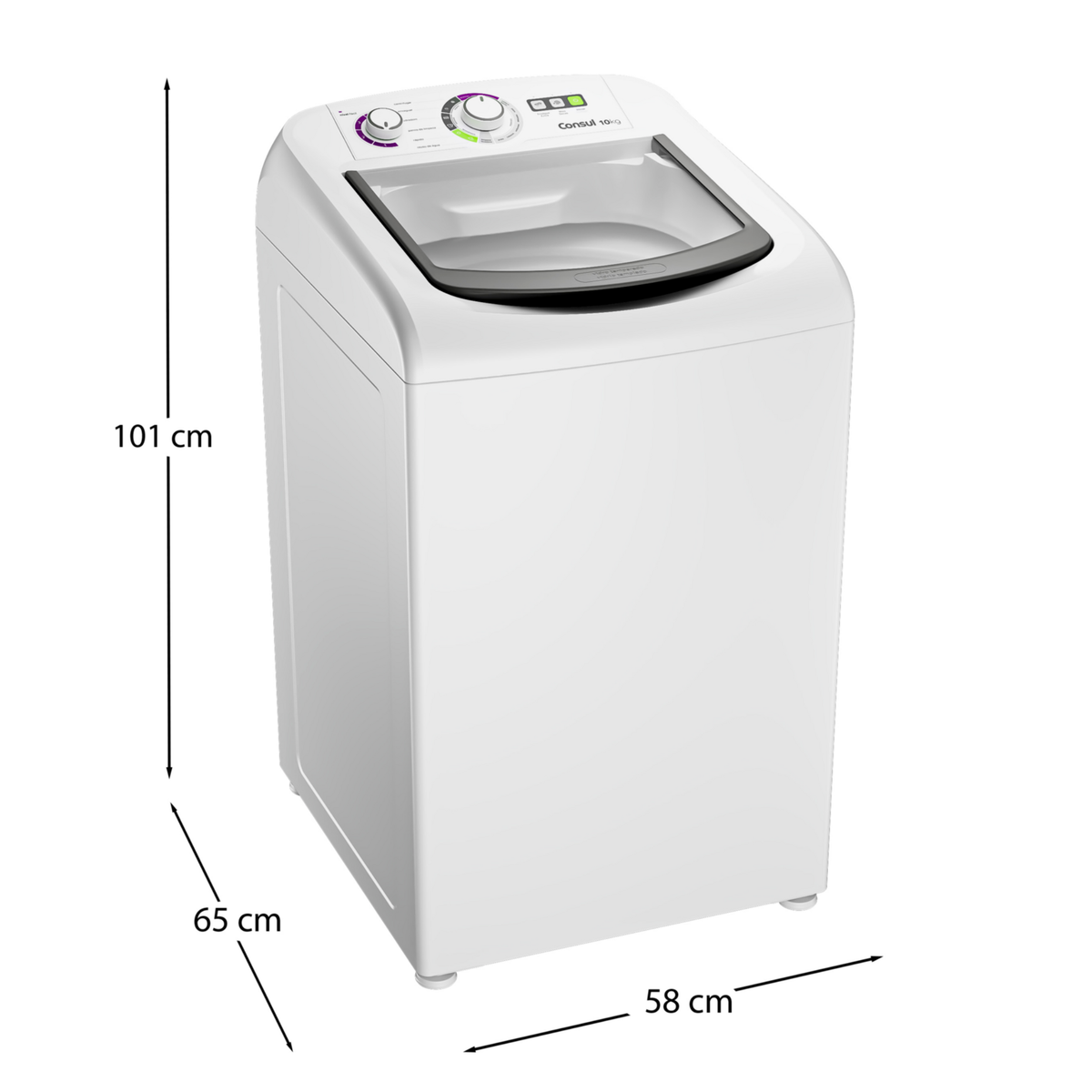 Lavadora de Roupas Consul 10Kg CWB10B Dosagem Econômica Branco 220V