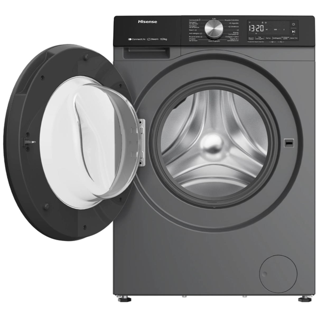 Lava e Seca Hisense 11kg Smart Wifi Inverter Titanium 220V