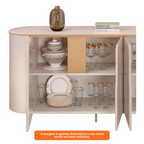 Balcão Buffet Cleo DJ Móveis 196cm 4 Portas Off White