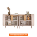 Balcão Buffet Cleo DJ Móveis 196cm 4 Portas Off White