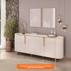 Balcão Buffet Cleo DJ Móveis 196cm 4 Portas Off White