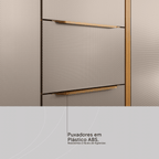Paneleiro Torre Quente Plena Demóbile 100% MDF 70cm 4 Portas Cinamomo e Nude