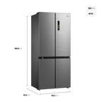 Refrigerador Midea 474L MultiDoor Smart Inverter Inox Bivolt