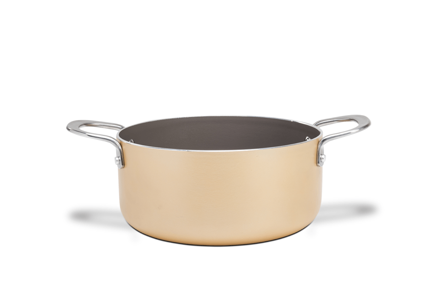 Jogo de Panelas Ceramic Life Brinox 4 peças Indução Life Coast Champanhe