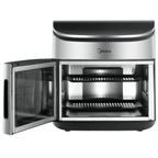 Fritadeira Elétrica Sem Óleo AirFryer 12L Midea Oven Digital Inox 220V