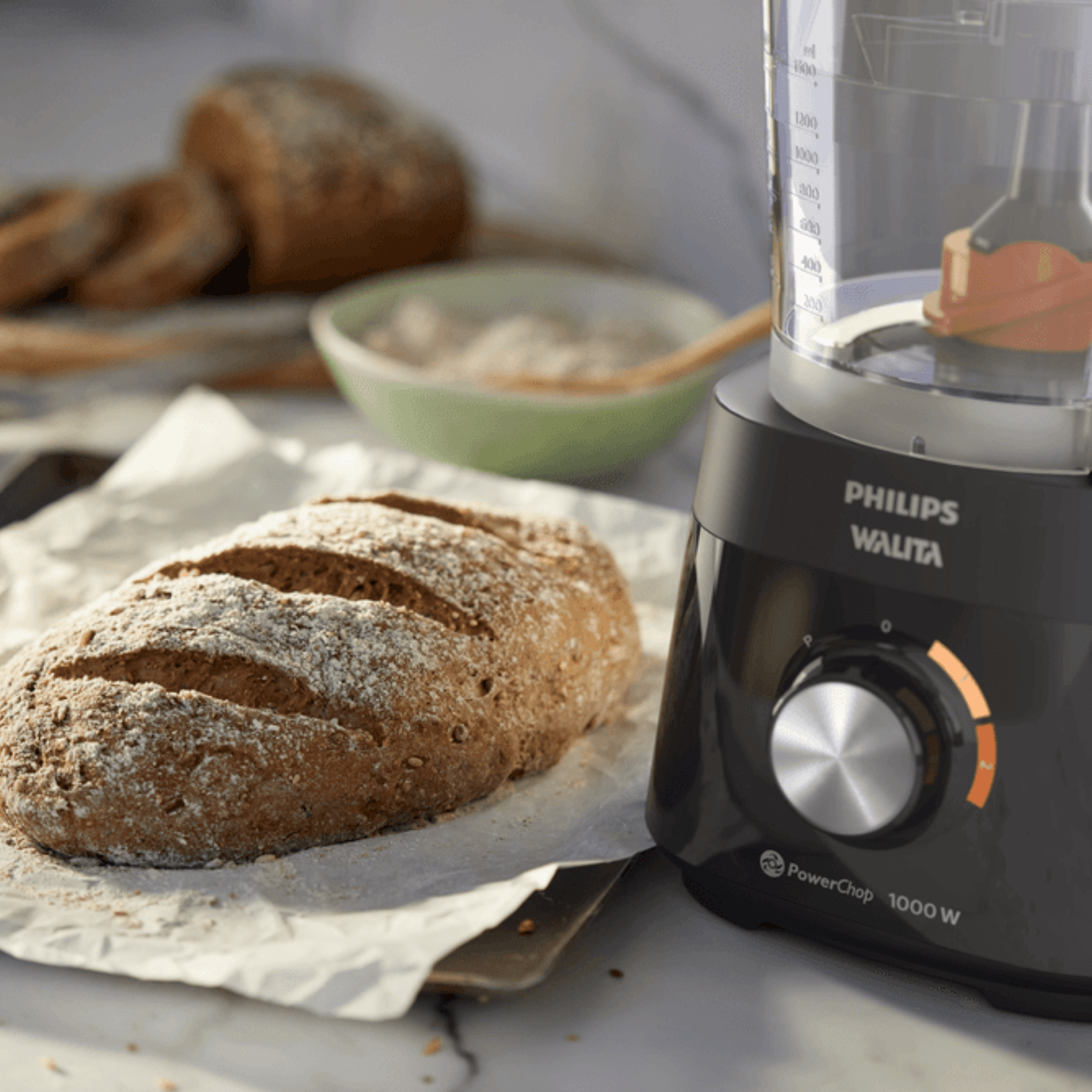 Processador de Alimentos Philips Walita PowerChop HR7304/92 1000W Preto 220V