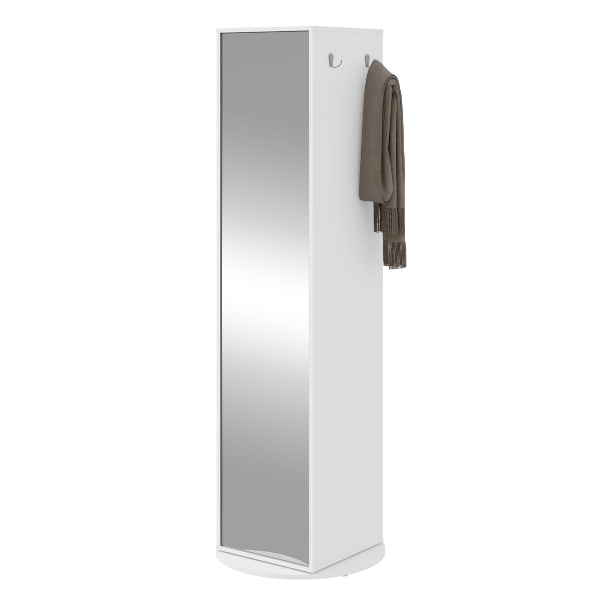 Sapateira Esthela Giratória Lopas 65x187cm com Espelho  Branco