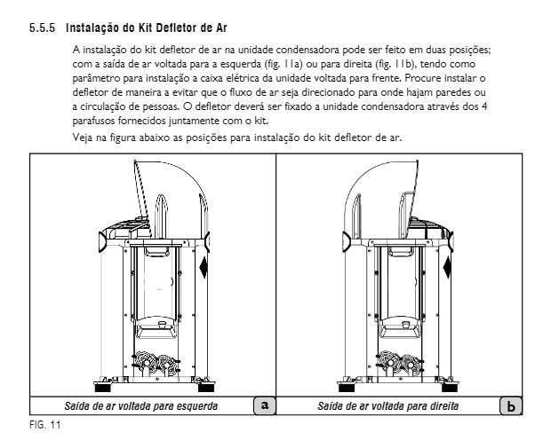 Defletor para Condensadora Cyclone de 7000 a 12000BTUs K38KDCH1 Branco