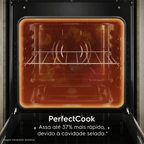 Fogão 5 Bocas Electrolux Efficient FE5IW Piso Mesa de Inox PerfectCook e VaporBake Branco Bivolt