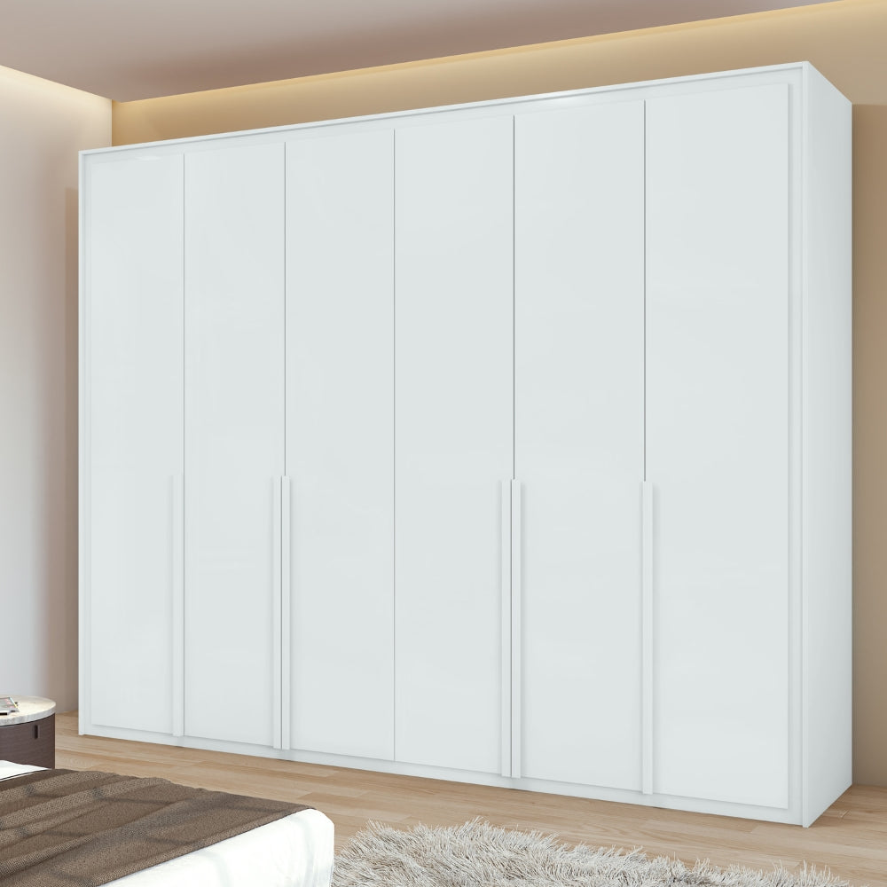 Roupeiro Imperatore Lopas  274cm 100% MDF 6 Portas Branco