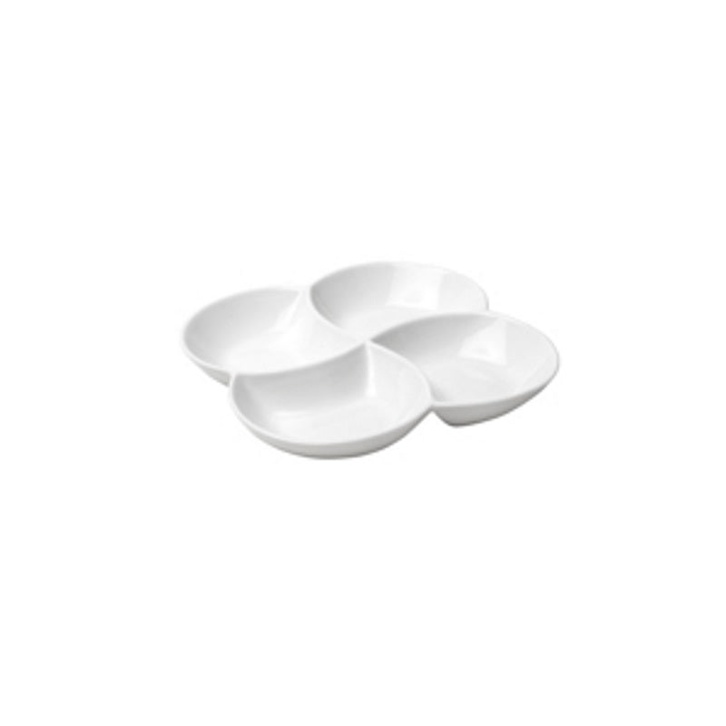 Petisqueira Rojemac de Porcelana c/ 4 Divisões Branco