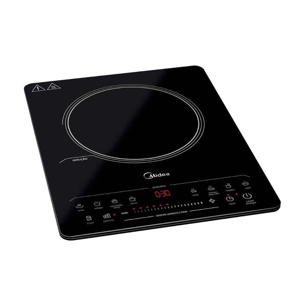 Cooktop Indução Portátil Midea 1 Boca Vitrocerâmica CYAD12 Preto 220V